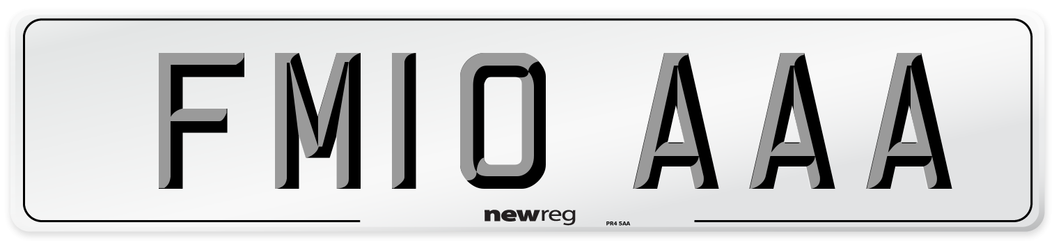 FM10 AAA Number Plate from New Reg